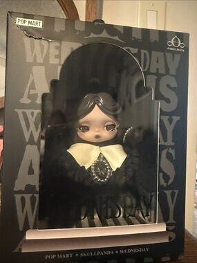 POP MART x Skullpanda Wednesday Doll – Black CLASSIC